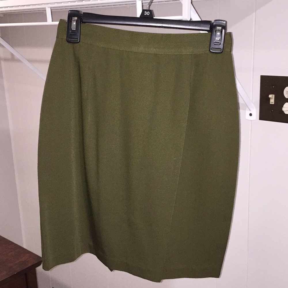 Vintage Hunter Green Pencil Skirt